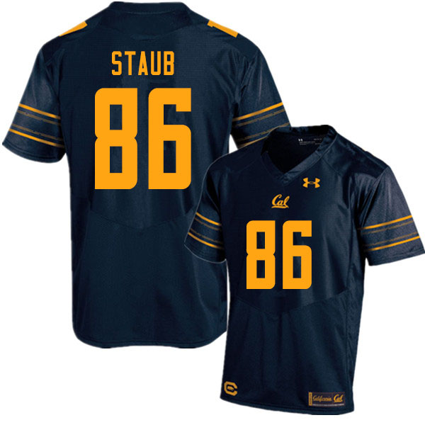Men #86 Jared Staub Cal Bears UA College Football Jerseys Sale-Navy